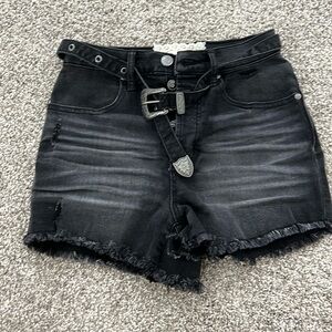 Altar’d State black denim shorts